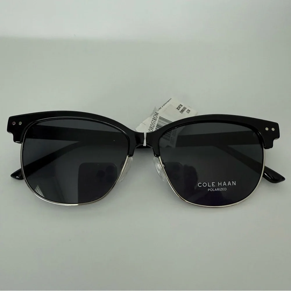 Cole Haan 55mm Half Rim Polarized Sunglasses